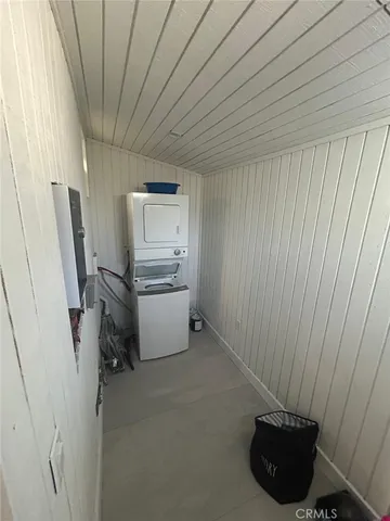 a room with a washer and dryer