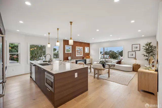 a bedroom with a bed and a lamp