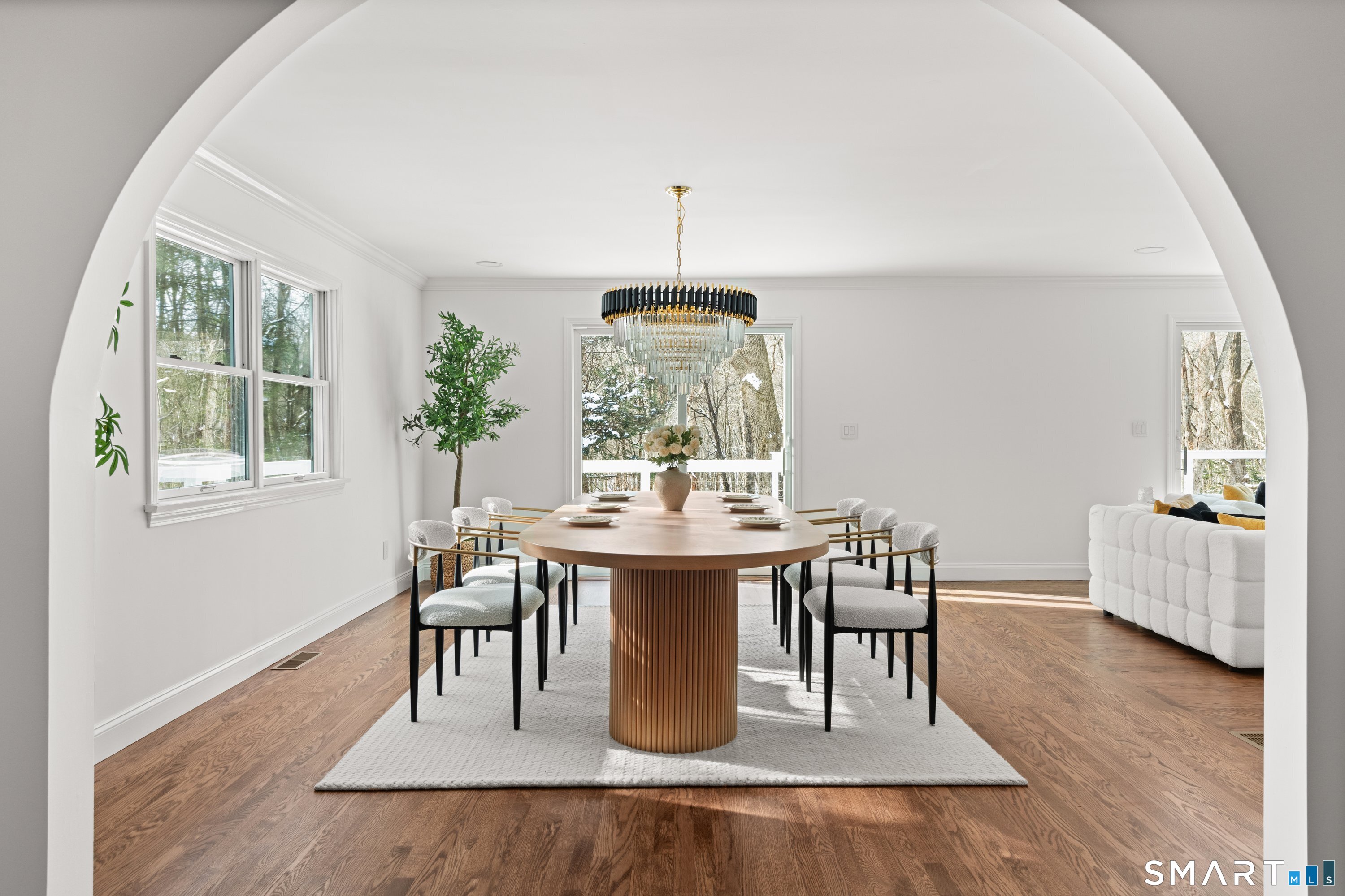 913 Ridgefield Road Wilton, CT 06897 - Photo 13 of 40 a dining room with furniture window and wooden floor