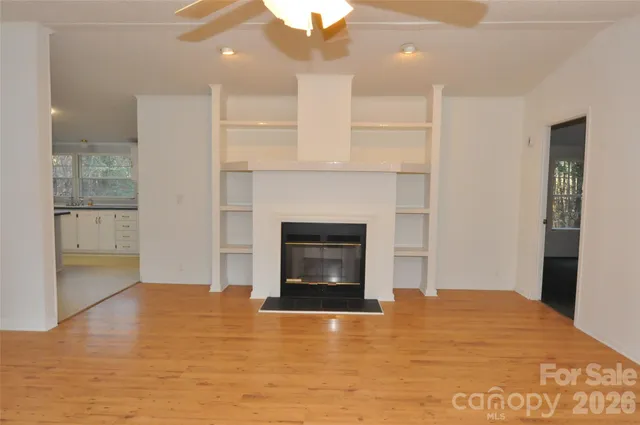 a view of a livingroom with a fireplace