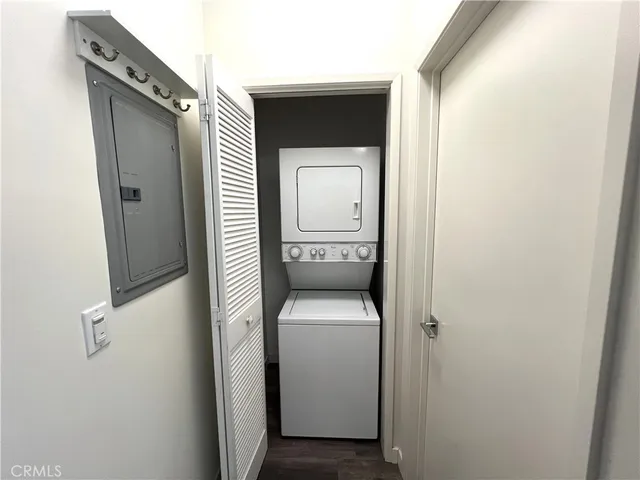a utility room with a washer and dryer