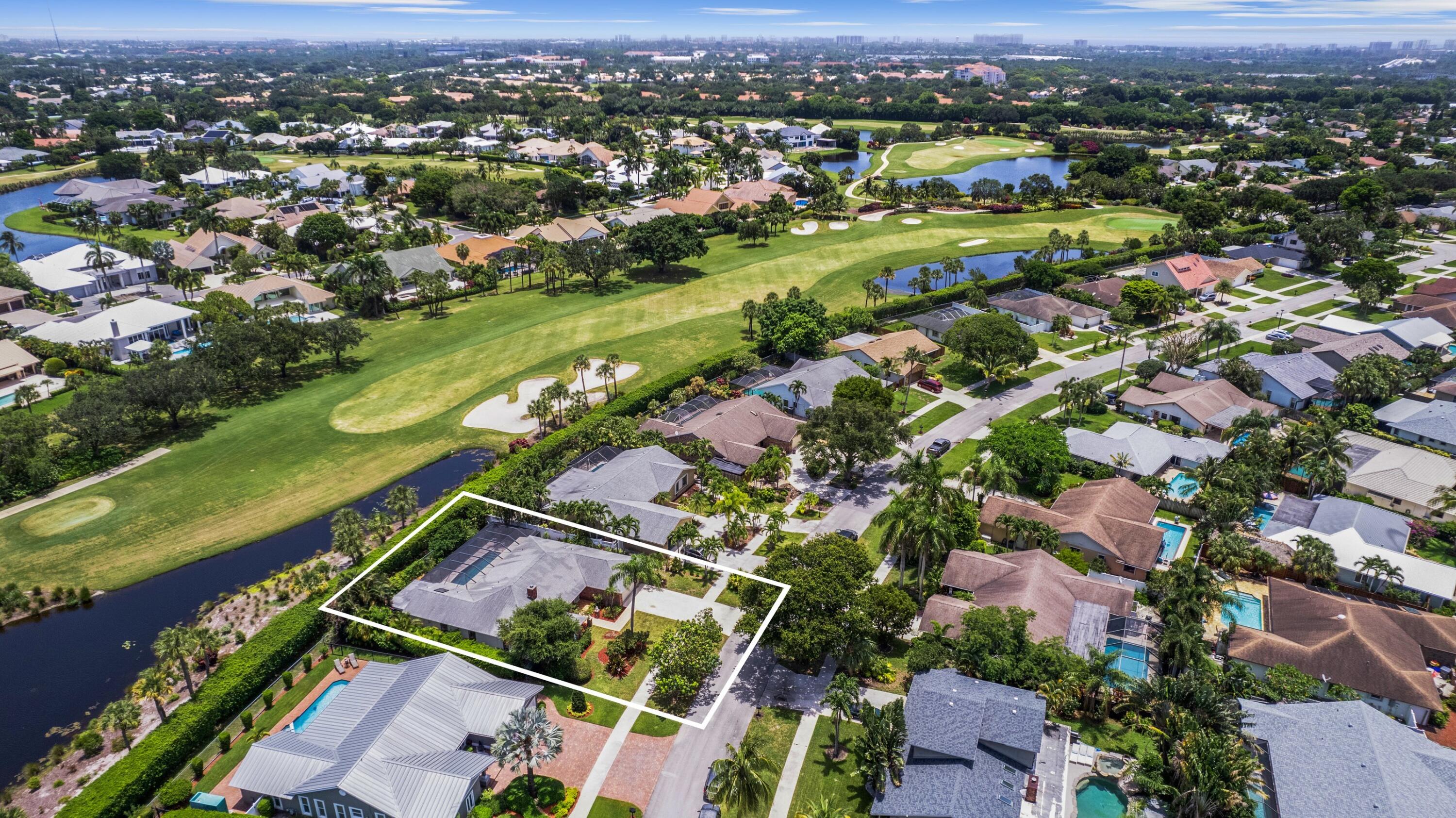 17320 Lake Park Road Boca Raton, FL 33487 - Photo 2 of 36 Aerial Golf View