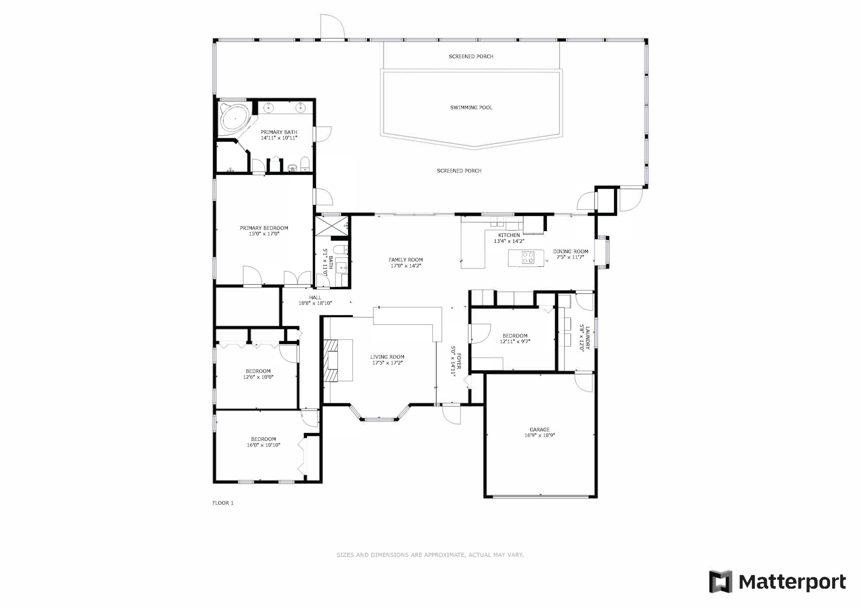 17320 Lake Park Road Boca Raton, FL 33487 - Photo 36 of 36 FLOOR PLAN