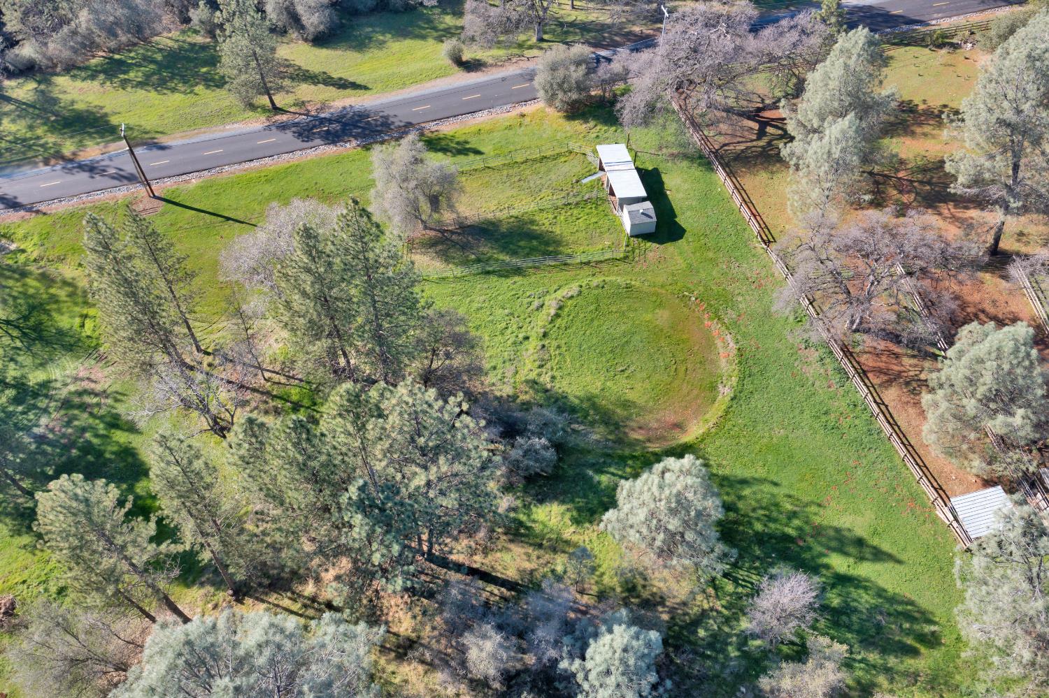 2869 Cascade Trail Cool, CA 95614 - Photo 38 of 80 an aerial view of a house with a yard and large trees