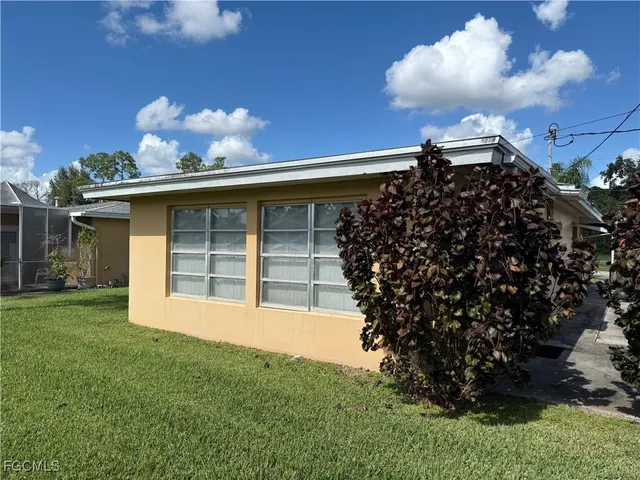 a view of a porch with a yard