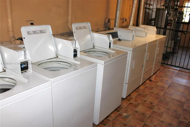 a view of a yard with plants and trees