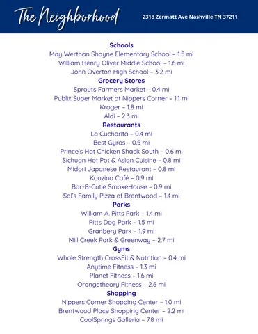 $334,000 | 2318 Zermatt Avenue, Nashville, TN 37211