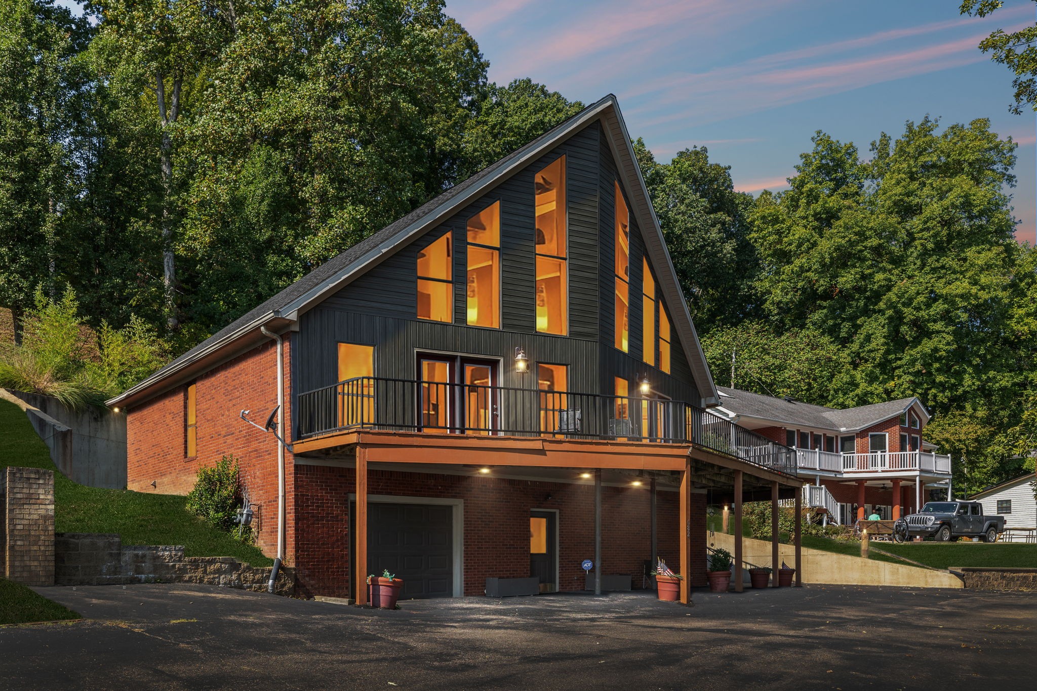 a view of a building with a street