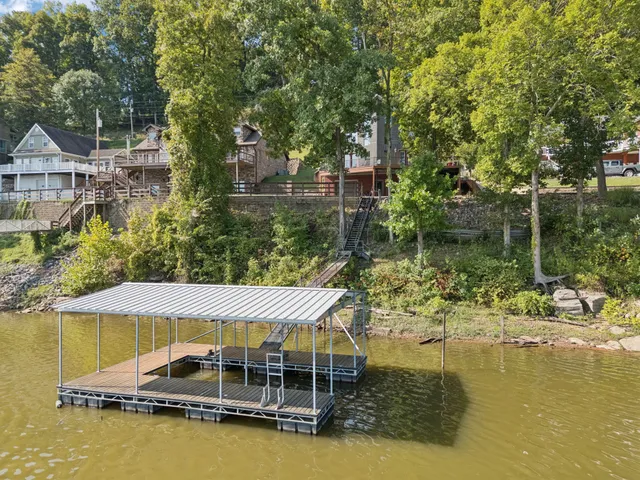a view of a lake from a balcony
