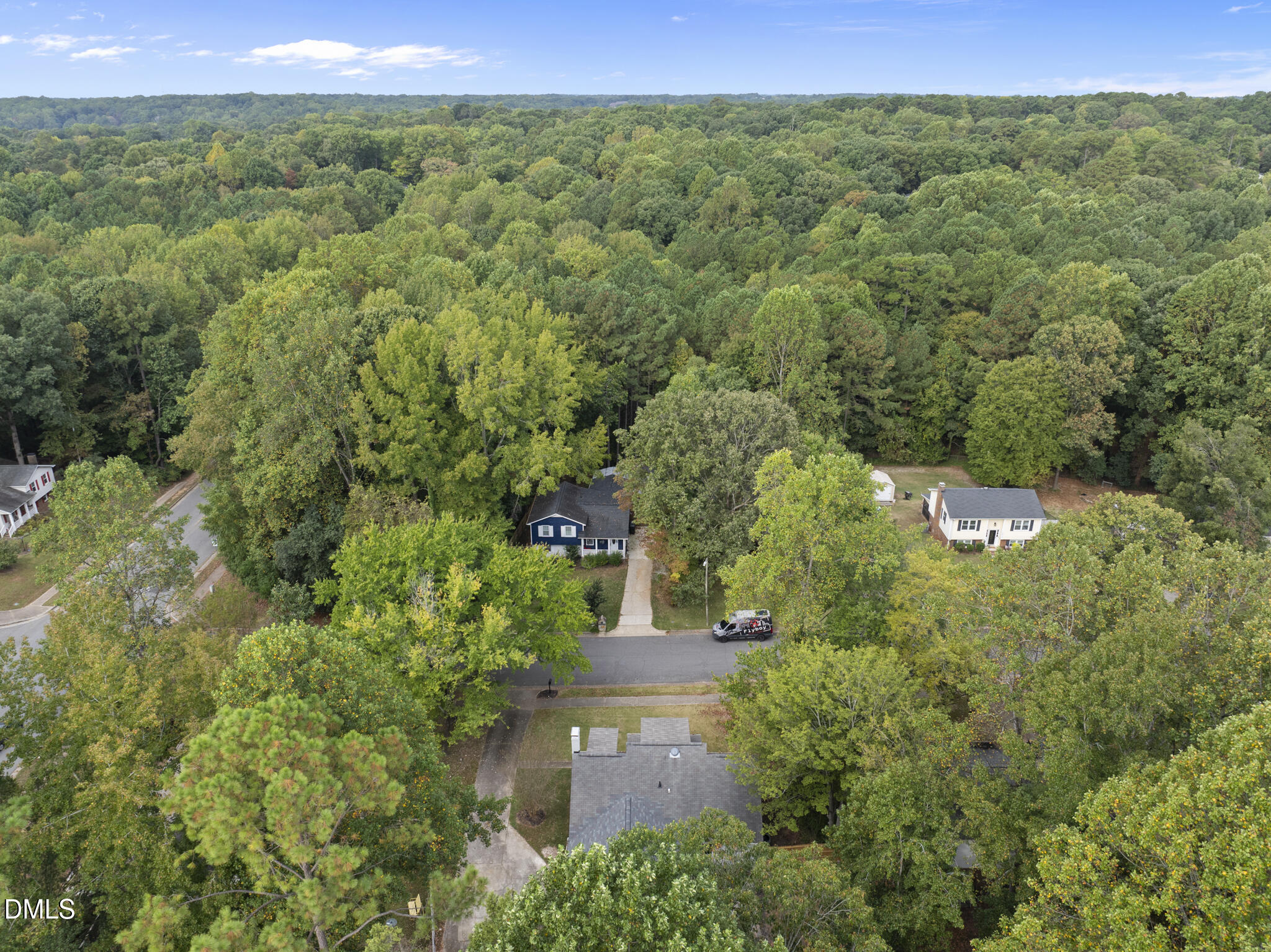 7804 Brandyapple Drive Raleigh, NC 27615 - Photo 45 of 58 an aerial view of a house with a yard