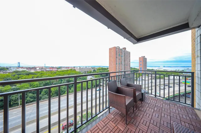 a view of a city with tall buildings