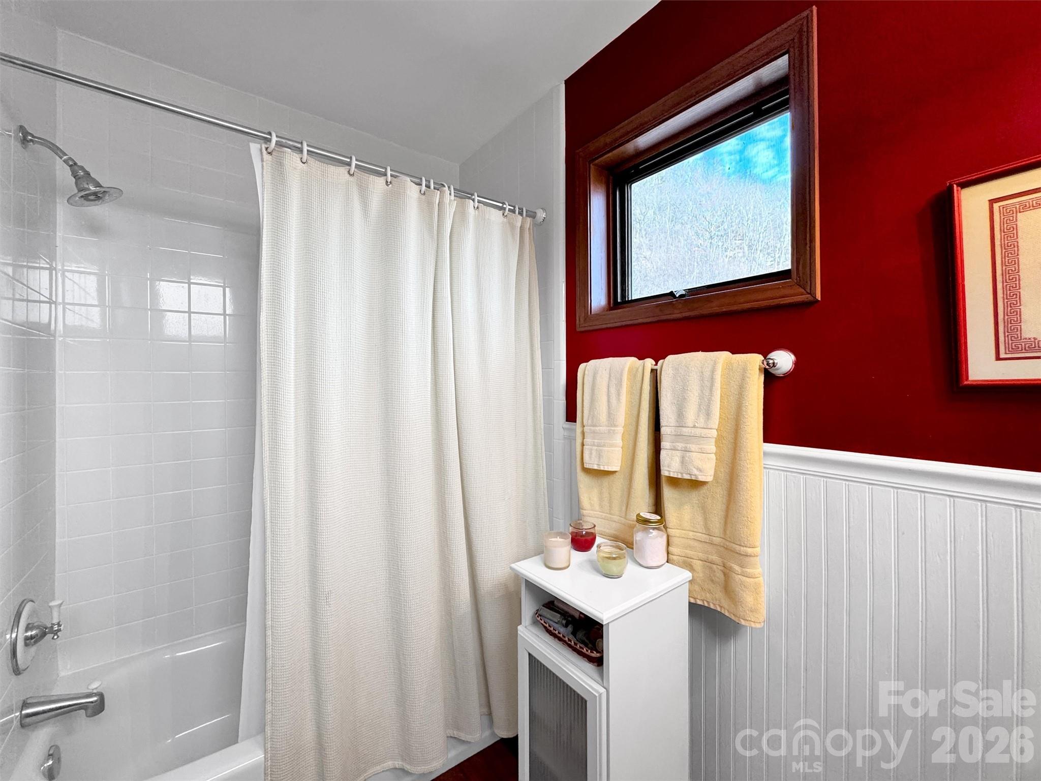 1201 Cathey Cove Road Waynesville, NC 28786 - Photo 37 of 48 a bathroom with a sink and a mirror