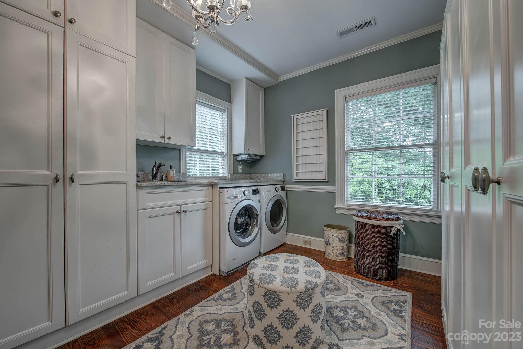 104 East Ridge Street Kings Mountain, NC 28086 - Photo 31 of 48 a view of a kitchen with washer and dryer