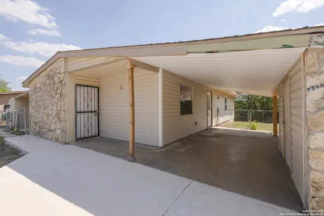 a view of a house with an empty space