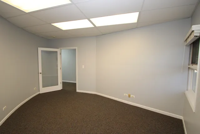 an empty room with a space