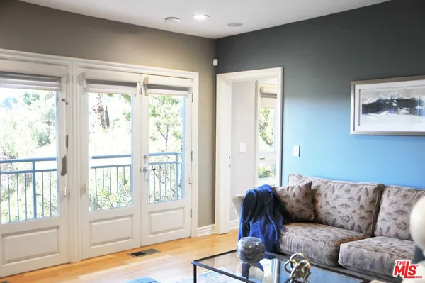 a living room with furniture and a couch