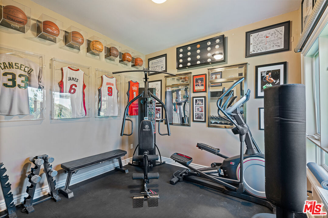 1861 Bel Air Road Los Angeles, CA 90077 - Photo 44 of 44 a view of a room with gym equipment