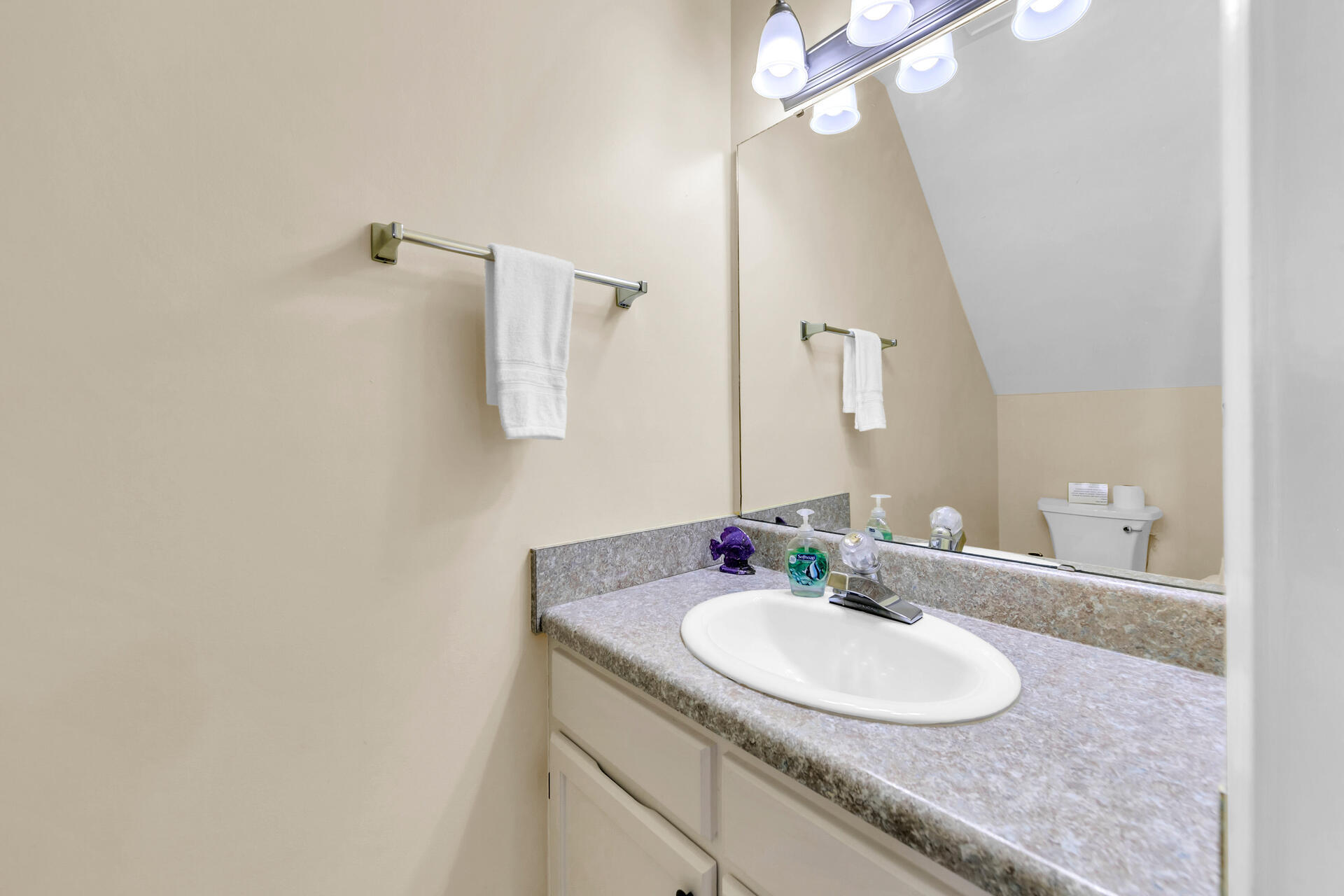 60 Sandprints Drive, Unit C4 Miramar Beach, FL 32550 - Photo 15 of 28 a bathroom with a granite countertop sink and a mirror