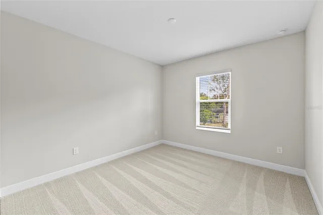 an empty room with a window