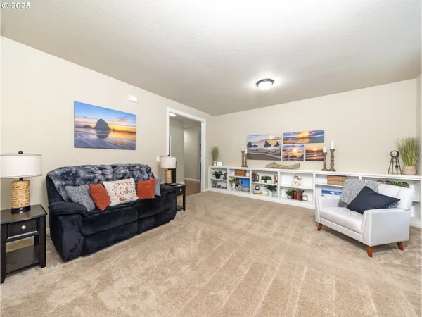 a living room with furniture and a couch