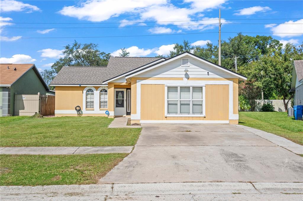 a view of a house with a garden