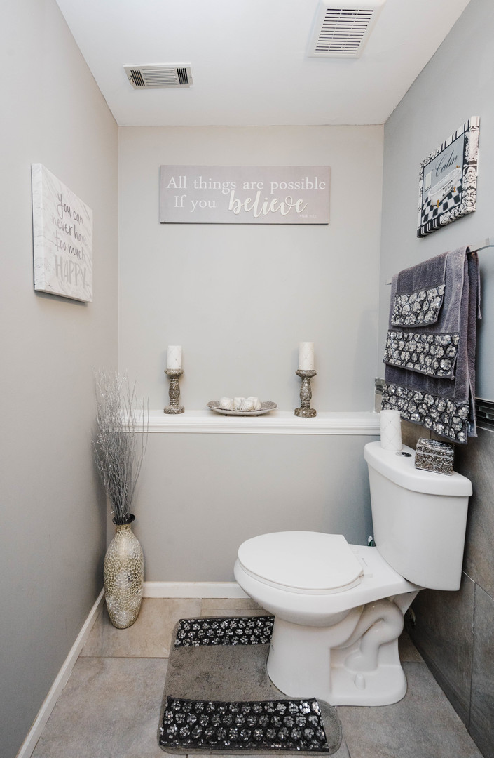 2220 Ridge Avenue Aurora, IL 60504 - Photo 21 of 26 a bathroom with a toilet a sink and rug