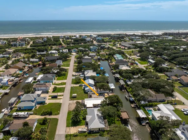 an aerial view of multiple house
