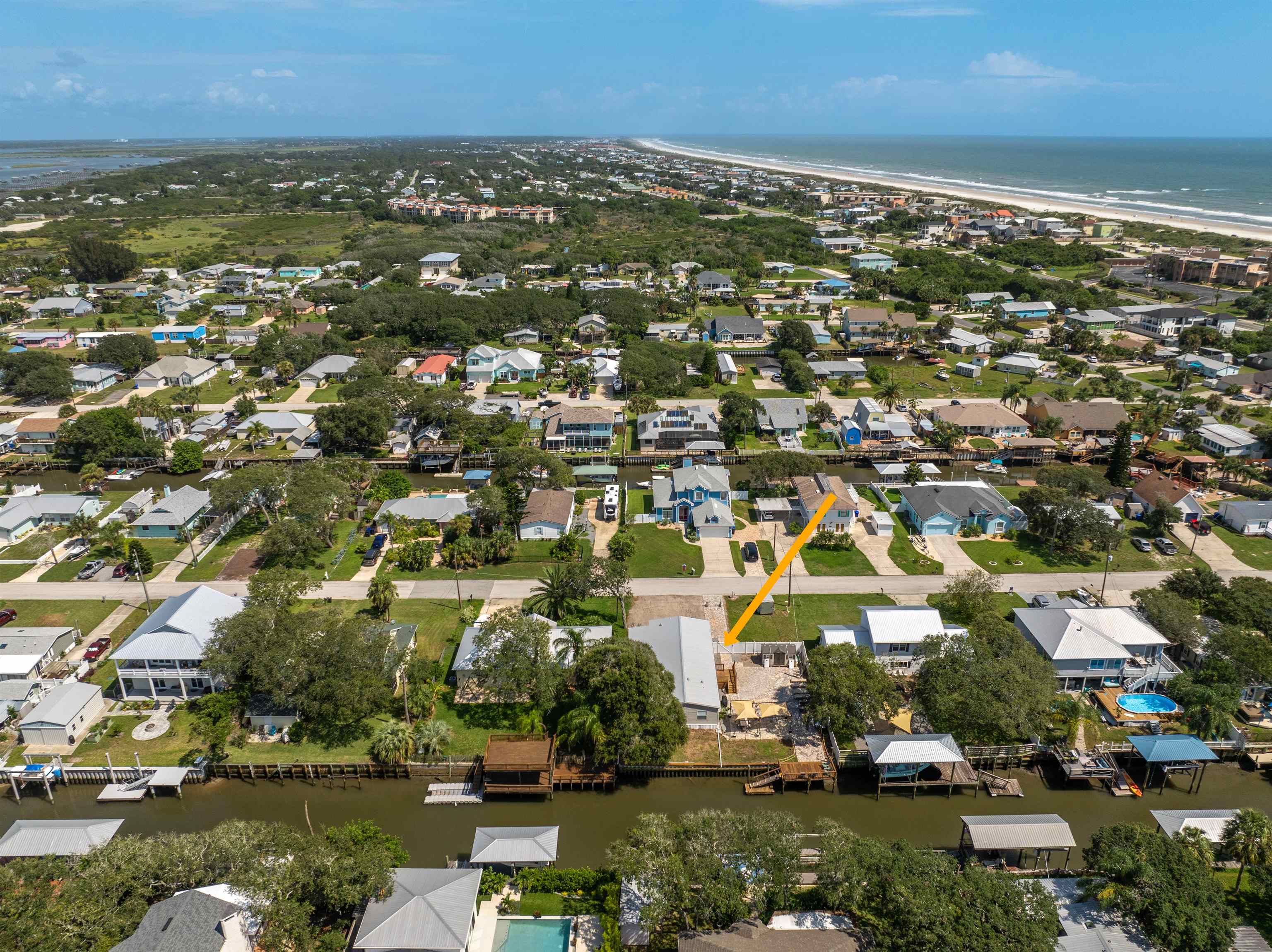 231 Ventura Road St. Augustine, FL 32080 - Photo 44 of 47 an aerial view of a city with lots of residential buildings