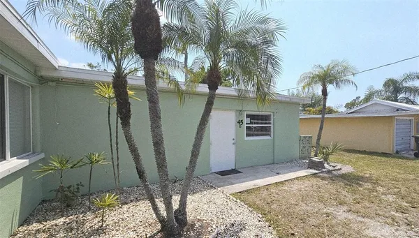 a backyard of a house