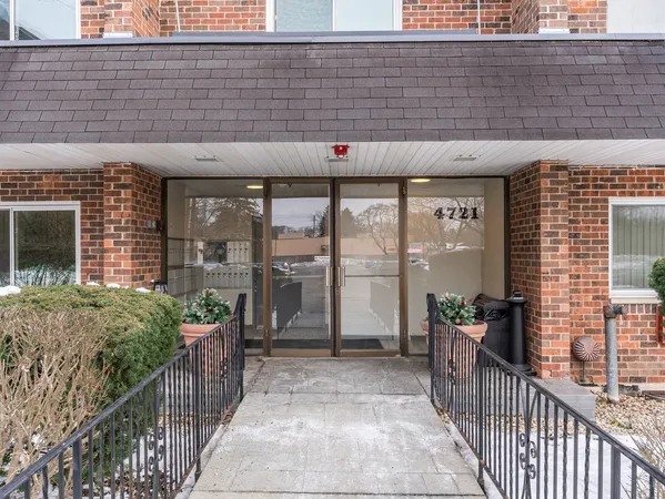 a view of a building from balcony