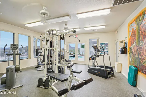 a view of city and mountain