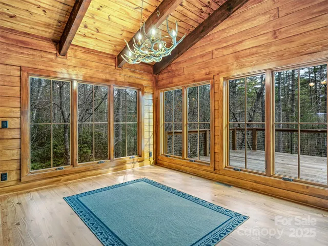 a view of a backyard with a large window