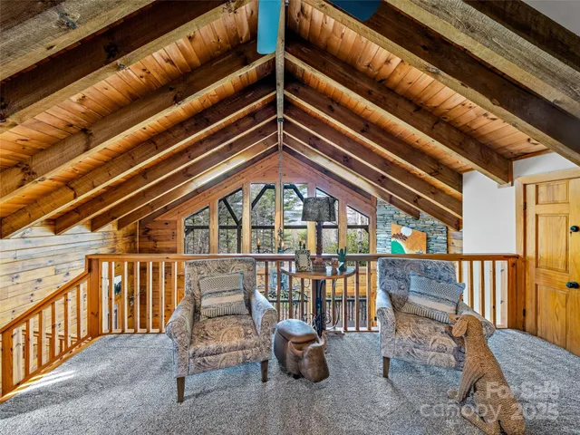 a view of a porch with furniture