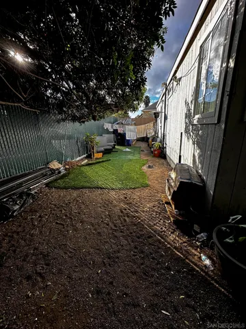 a backyard of a house