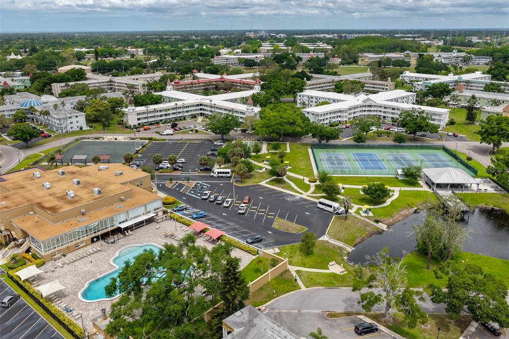 2358 Ecuadorian Way, Unit 56 Clearwater, FL 33763 - Photo 28 of 33 an aerial view of residential houses with outdoor space