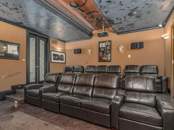 an aerial view of residential house with outdoor space and street view