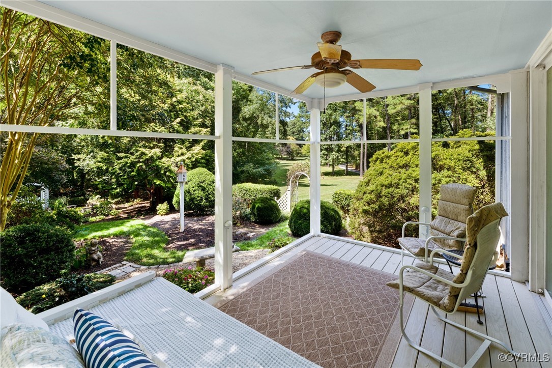 281 Echo Meadows Road Rockville, VA 23146 - Photo 39 of 50 a view of a porch with furniture and a yard