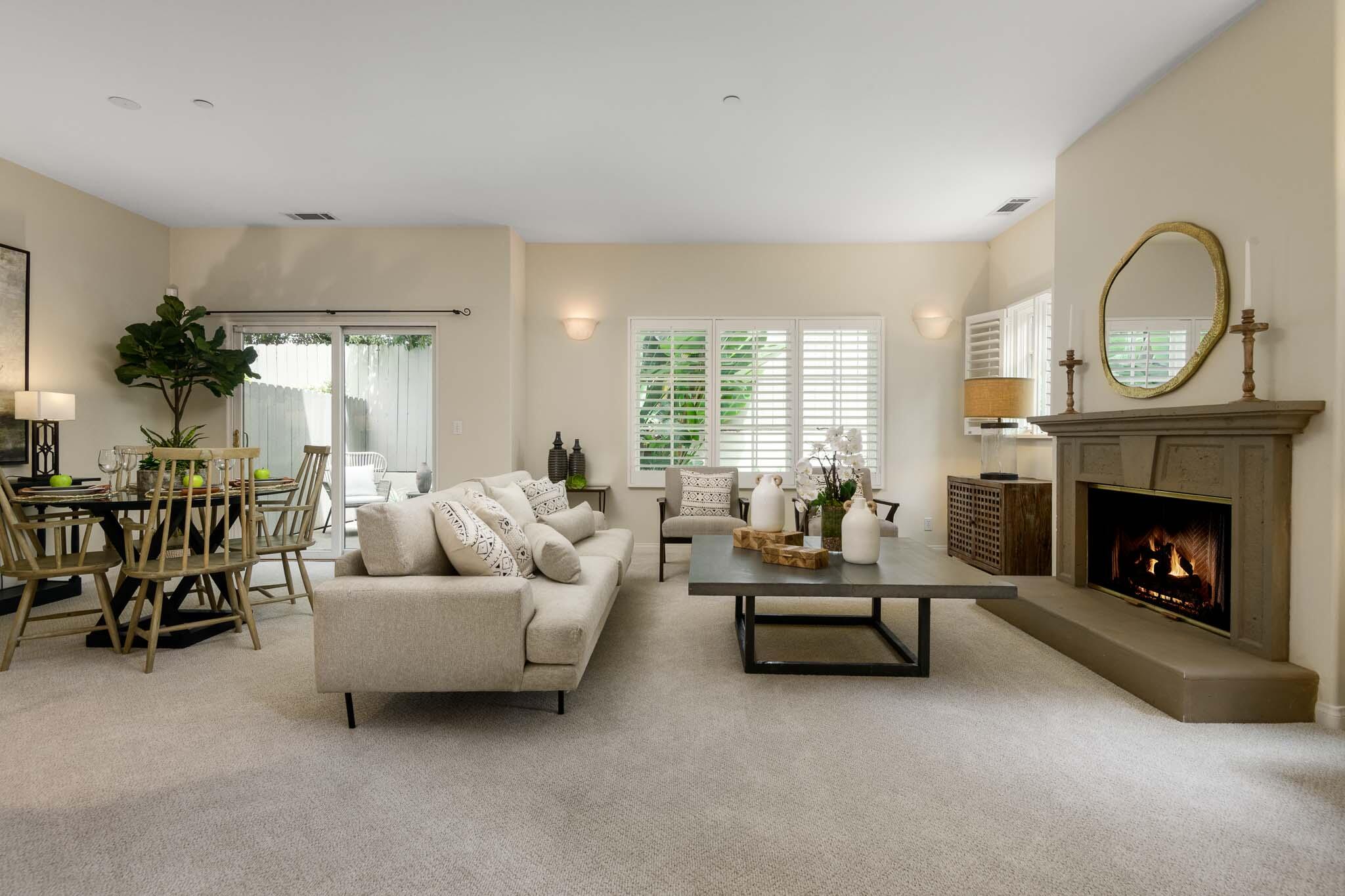 67 Olive Mill Road Santa Barbara, CA 93108 - Photo 4 of 33 Living room and dining area
