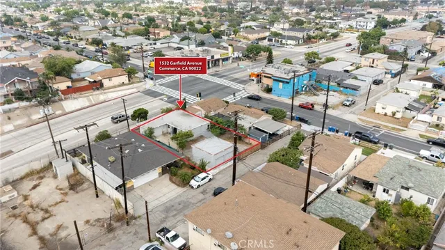 an aerial view of a city