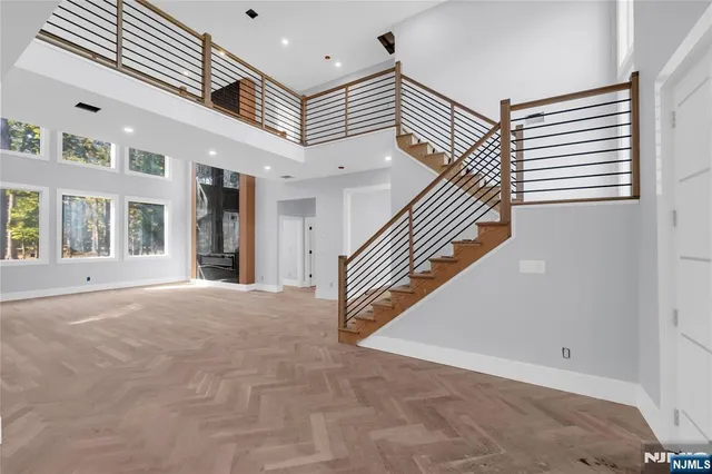 a view of hallway with stairs