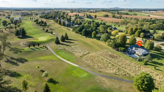 a front view of a house with a yard and trees
