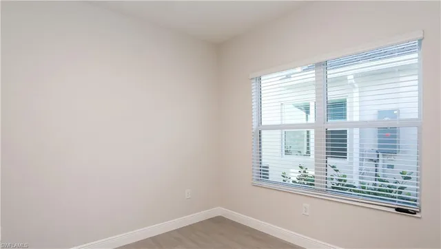 an empty room with a window