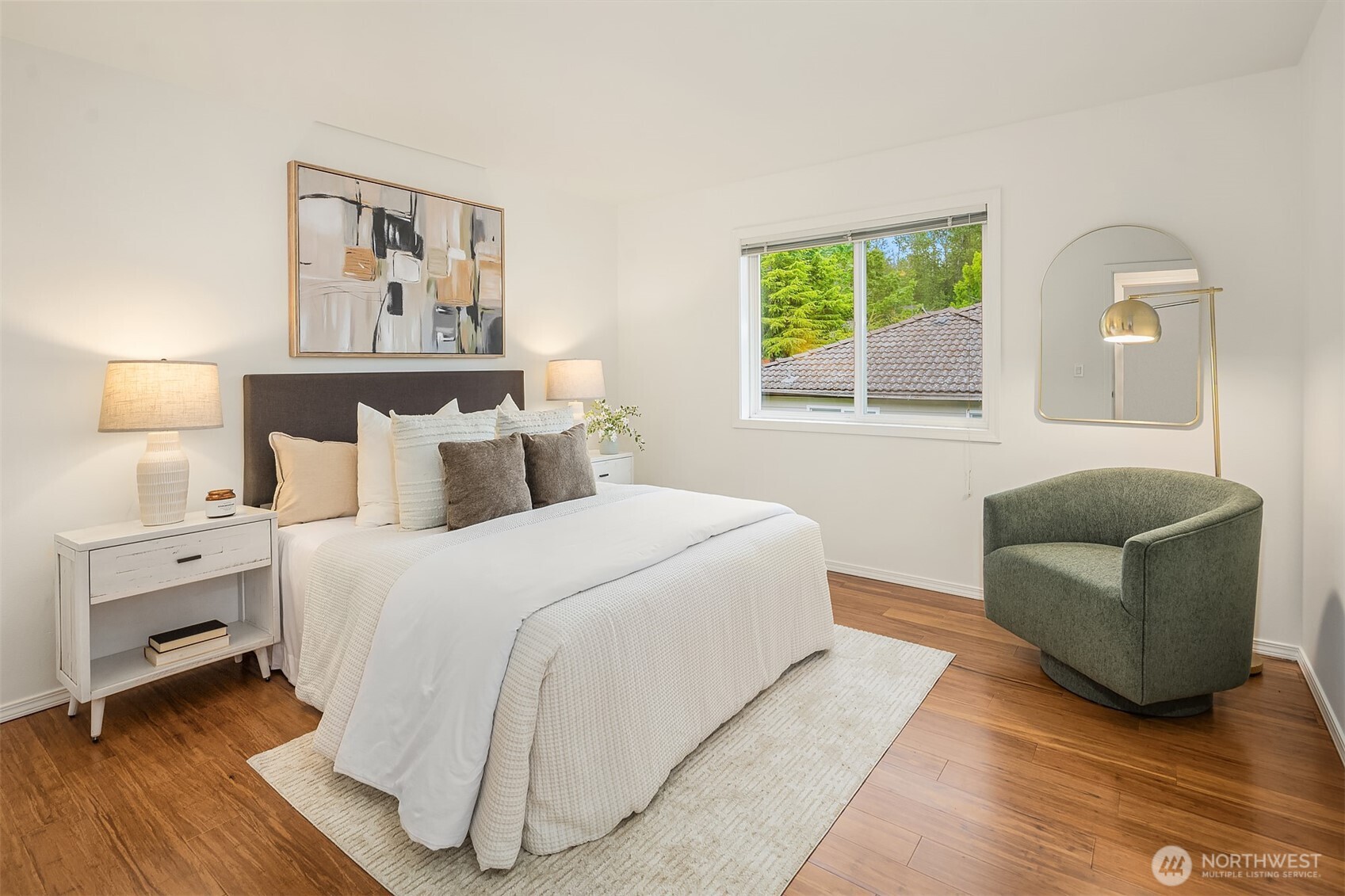 1417 232nd Place Southwest Bothell, WA 98021 - Photo 27 of 40 a bedroom with a bed and a couch