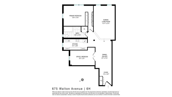 $575,000 | 675 Walton Avenue, Unit 6H | Concourse Village