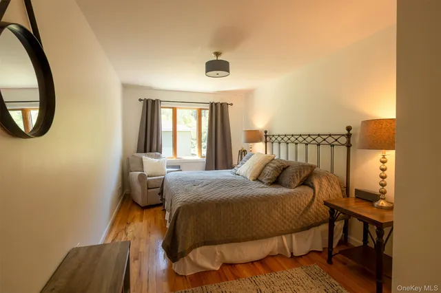 a view of living room and washer dryer
