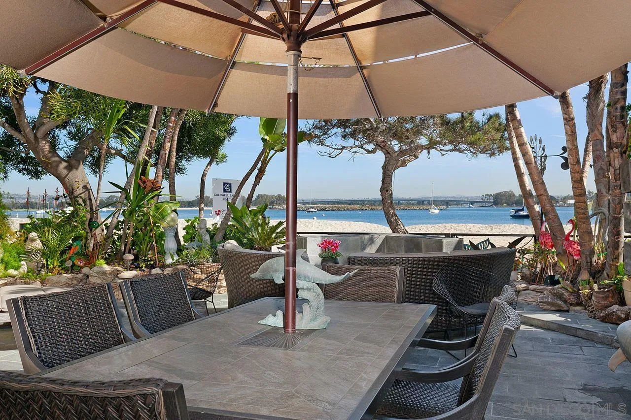 2694 Bayside Walk San Diego, CA 92109 - Photo 13 of 37 a view of a patio with table and chairs under an umbrella