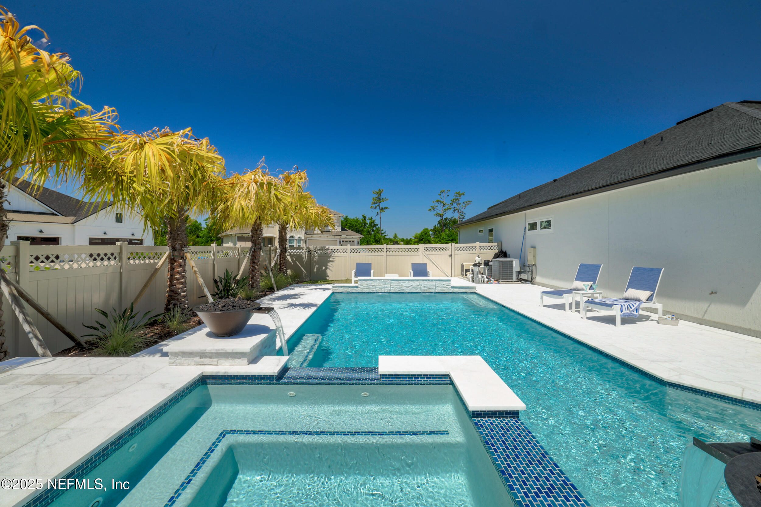 Private hot tub and pool