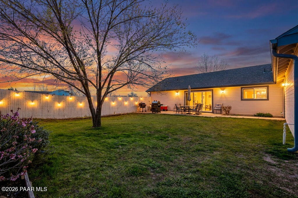445 South Bella Road Chino Valley, AZ 86323 - Photo 34 of 42 Backyard Twilight