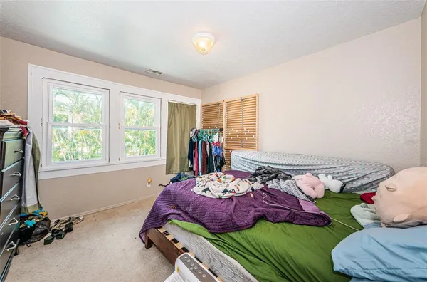 a garden view with a seating space