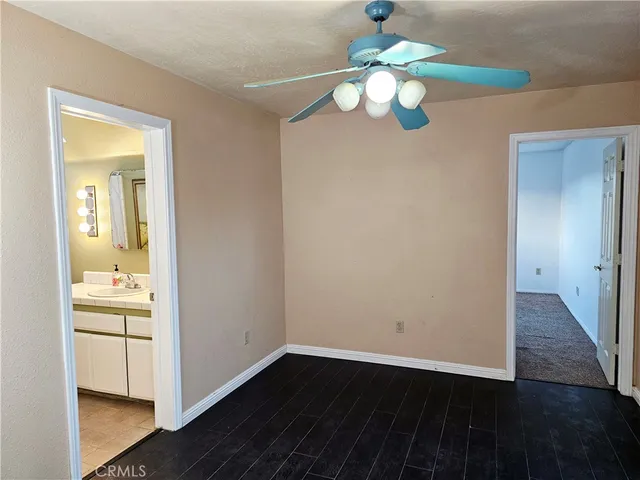 an empty room with a window